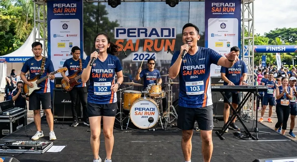 Penampilan di panggung fun run sebelumnya